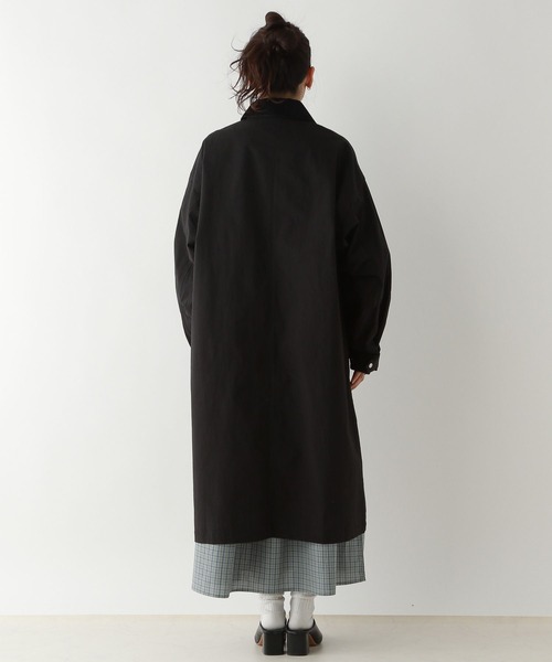 RAGEBLUE（レイジブルー）の「2WAYスタンドカラー/ロングハンティングコート（ステンカラーコート・レディース・ベージュ/ブラック・FREE）」の13枚目の写真