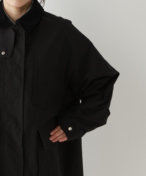 RAGEBLUE（レイジブルー）の「2WAYスタンドカラー/ロングハンティングコート（ステンカラーコート・レディース・ベージュ/ブラック・FREE）」の15枚目の写真