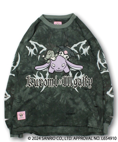 GALFY×KUROMI-イルガルフィームラ染めロンTee（Tシャツ
