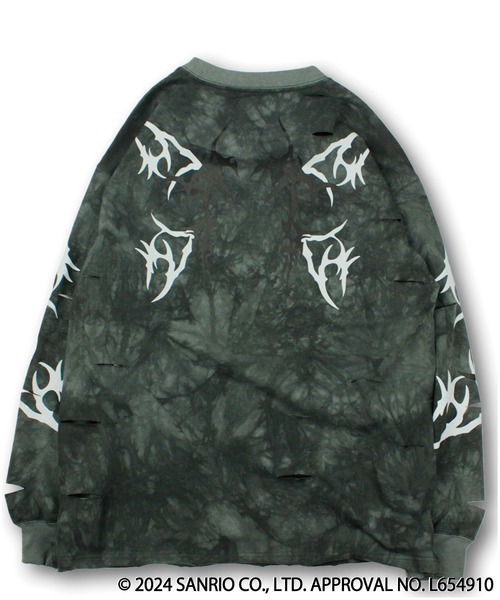 Kuromi ×ガルフィー ロンＴ GALFY×KUROMI】イルガルフィームラ染めロンTee | OUR BRAND,GALFY