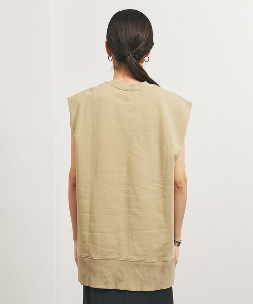 TO UNITED ARROWS（トゥーユナイテッドアローズ）の「＜TO UNITED ARROWS＞HATAKE ウラケ ノースリーブ カットソー（Tシャツ/カットソー・レディース・ベージュ・FREE）」の7枚目の写真