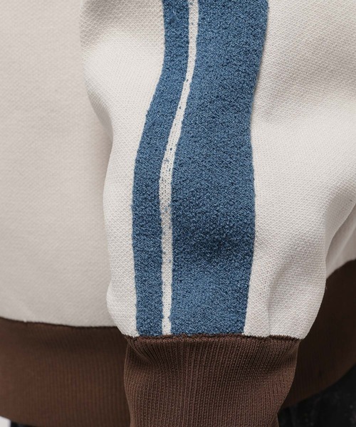 セール】ライン入りニットトラックジャケット（ニット/セーター