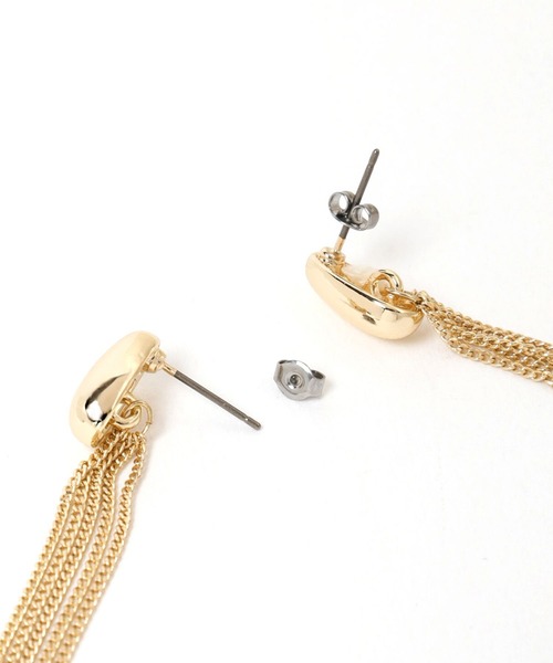 GLOBAL WORK(グローバルワーク)の「MATINEE LINE/チェーンフリンジピアス/288882(ピアス(両耳用)・レディース・ゴールド/シルバー・ONE SIZE)」の9枚目の写真