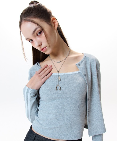 セール】LVTR FRILL CARDIGAN SLEEVELESS SET（カーディガン
