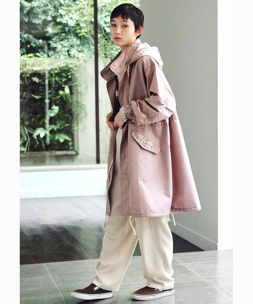 MEDE19F スモーキーピンクのモッズコート〈ピンク〉（モッズ