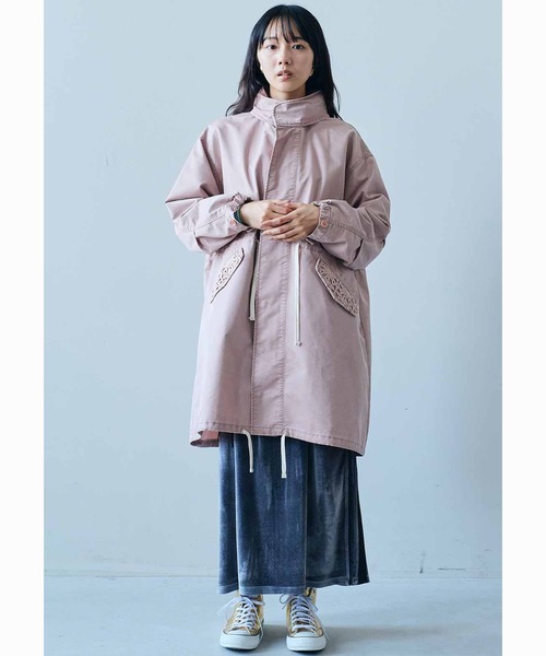 MEDE19F スモーキーピンクのモッズコート〈ピンク〉（モッズ