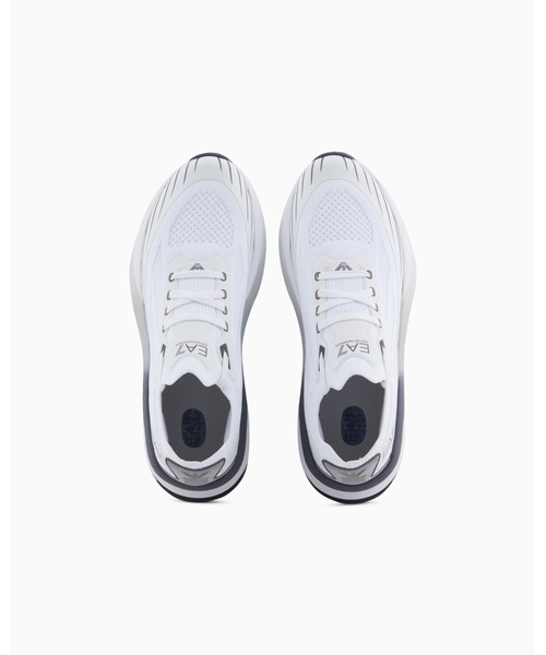 EMPORIO ARMANI EA7（エンポリオアルマーニイーエーセブン）の「【エンポリオ アルマーニ EA7】Crusher Distance Sonic Knit スニーカー（スニーカー・メンズ・ホワイト/ブラック・7/7.5/8/9.5/6.5/10/9/8.5/6/5/4/11）」の9枚目の写真