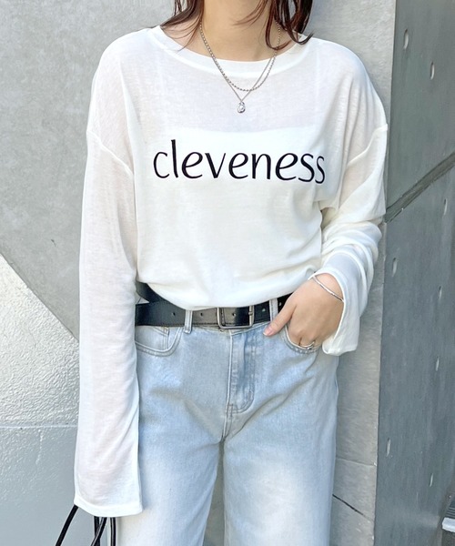 Futier land(フューティアランド)の「シアーロゴプリントロンT(Tシャツ/カットソー・レディース・チャコールグレー/アイボリー/ライトブルー・MEDIUM)」の1枚目の写真