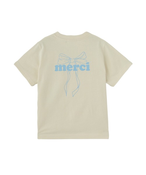 MILKFED.（ミルクフェド）の「MERCI RIBBON COMPACT S/S TEE（Tシャツ/カットソー・レディース・ブラック/ライトパープル/オフホワイト・M/S）」の2枚目の写真