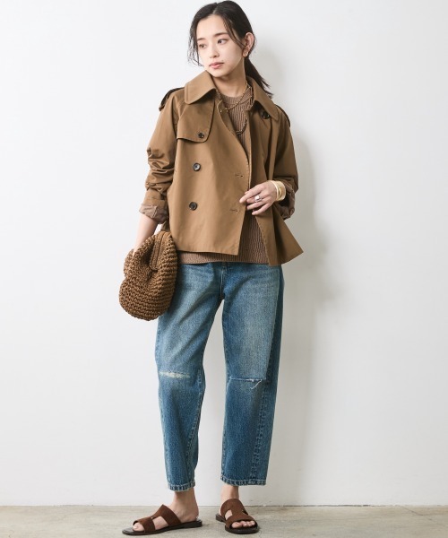 大きいサイズ レディース トップス 綿麻畦編ニットベスト有シックスタイル SMILELAND トップス 綿麻畦編ニットベスト＜大きいサイズ有