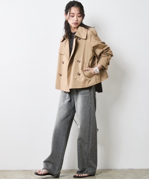 CHIC STYLE（シックスタイル）の「綿麻畦編ニットベスト＜大きい
