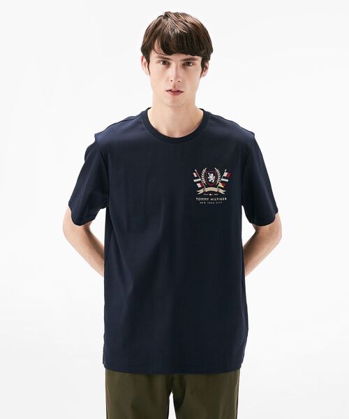 TOMMY HILFIGER（トミーヒルフィガー）の「ヒルフィガークレストインターロックT（Tシャツ/カットソー・メンズ・グリーン/レッド/ネイビー/ホワイト・SMALL/MEDIUM/LARGE/X-LARGE）」の3枚目の写真
