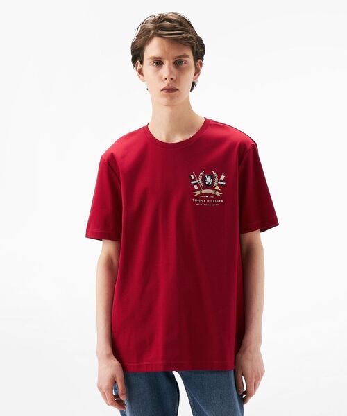 TOMMY HILFIGER（トミーヒルフィガー）の「ヒルフィガークレストインターロックT（Tシャツ/カットソー・メンズ・グリーン/レッド/ネイビー/ホワイト・SMALL/MEDIUM/LARGE/X-LARGE）」の4枚目の写真