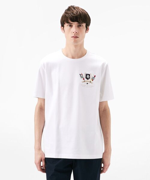 TOMMY HILFIGER（トミーヒルフィガー）の「ヒルフィガークレストインターロックT（Tシャツ/カットソー・メンズ・グリーン/レッド/ネイビー/ホワイト・SMALL/MEDIUM/LARGE/X-LARGE）」の2枚目の写真