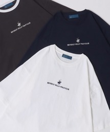 BEVERLY HILLS POLO CLUB | BEVERLY HILLS POLO CLUB/ビバリーヒルズポロクラブ オーバーサイズ ワンポイント刺繍 半袖Tシャツ リンガーTシャツ レディース メンズ(Tシャツ/カットソー)
