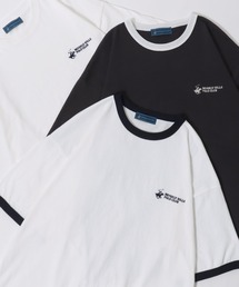 BEVERLY HILLS POLO CLUB/ビバリーヒルズポロクラブ オーバーサイズ ワンポイント刺繍 半袖Tシャツ リンガーTシャツ レディース メンズ