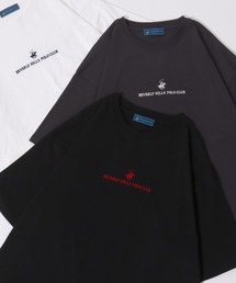 BEVERLY HILLS POLO CLUB | BEVERLY HILLS POLO CLUB/ビバリーヒルズポロクラブ オーバーサイズ ワンポイント刺繍 半袖Tシャツ リンガーTシャツ レディース メンズ(Tシャツ/カットソー)
