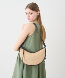 ANAYI | ◇ハーフムーンコンビハンドバッグ(ショルダーバッグ)