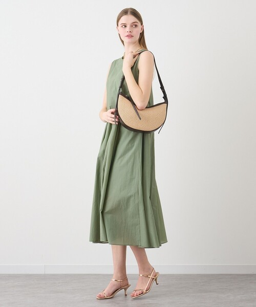 ANAYI(アナイ)の「◇ハーフムーンコンビハンドバッグ(ショルダーバッグ・レディース・ダークブラウン/ホワイト系その他・FREE)」の4枚目の写真