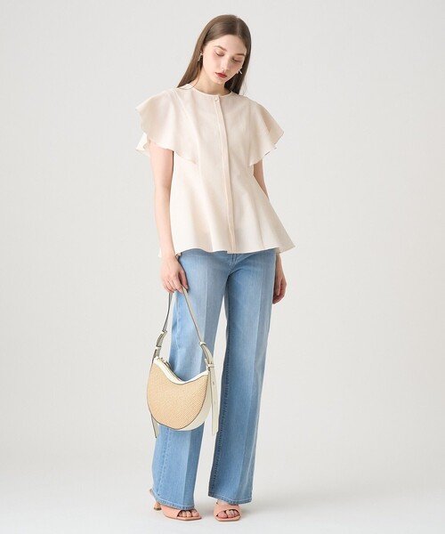 ANAYI(アナイ)の「◇ハーフムーンコンビハンドバッグ(ショルダーバッグ・レディース・ダークブラウン/ホワイト系その他・FREE)」の5枚目の写真