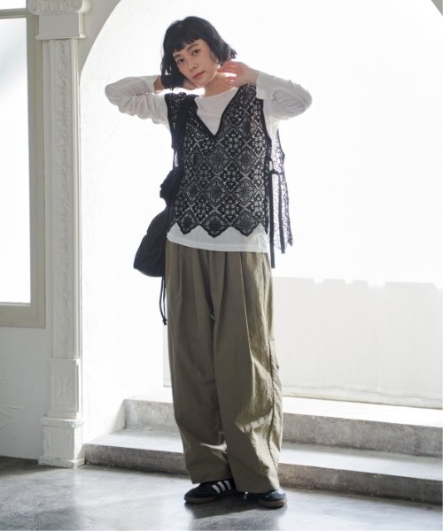 LBC（エルビーシー）の「レース2WAYベスト（ベスト・レディース・ブラック/ホワイト・M）」の9枚目の写真