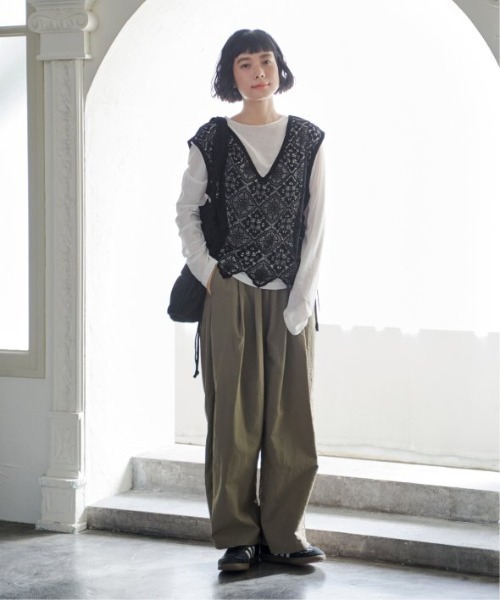 LBC（エルビーシー）の「レース2WAYベスト（ベスト・レディース・ブラック/ホワイト・M）」の11枚目の写真