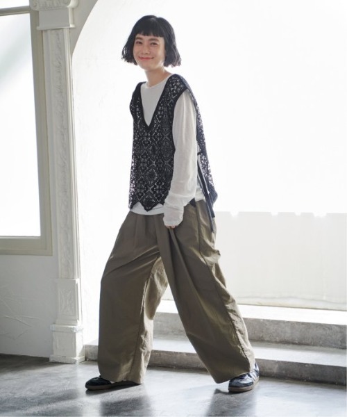 LBC（エルビーシー）の「レース2WAYベスト（ベスト・レディース・ブラック/ホワイト・M）」の12枚目の写真