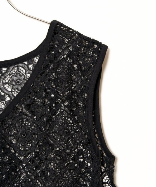 LBC（エルビーシー）の「レース2WAYベスト（ベスト・レディース・ブラック/ホワイト・M）」の19枚目の写真