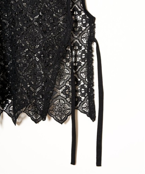 LBC（エルビーシー）の「レース2WAYベスト（ベスト・レディース・ブラック/ホワイト・M）」の20枚目の写真