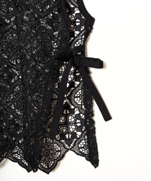 LBC（エルビーシー）の「レース2WAYベスト（ベスト・レディース・ブラック/ホワイト・M）」の21枚目の写真