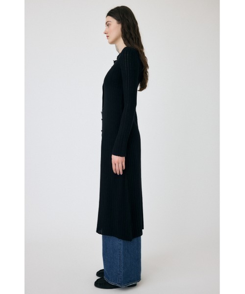 MOUSSY（マウジー）の「SHEER ロングカーディガン（カーディガン/ボレロ・レディース・ブラック/オフホワイト・FREE）」の7枚目の写真