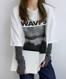 《6色展開/3サイズ展開》ゆるっとしたシルエット1枚でサマになるY2Kロック調 ロゴプリントTシャツ