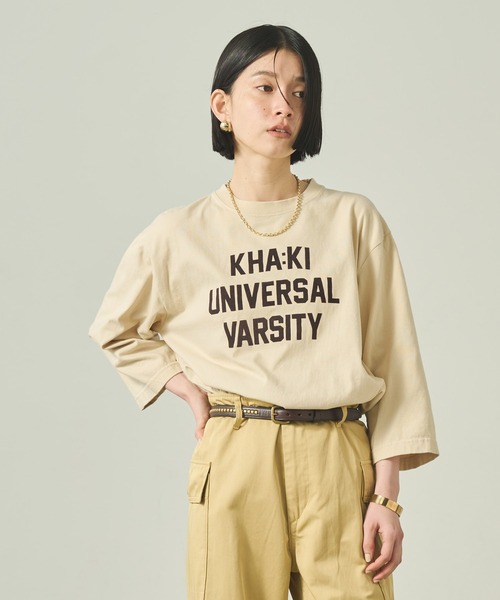 kha:ki(カーキ)の「「KHA:KI / カーキ」 7TH TEE -K.U.V- 7TH TEE -K.U.V-(Tシャツ/カットソー・レディース・アッシュグレー/チャコールグレー/サンドベージュ・1)」の3枚目の写真