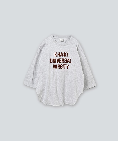 kha:ki(カーキ)の「「KHA:KI / カーキ」 7TH TEE -K.U.V- 7TH TEE -K.U.V-(Tシャツ/カットソー・レディース・アッシュグレー/チャコールグレー/サンドベージュ・1)」の1枚目の写真