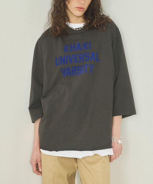 kha:ki(カーキ)の「「KHA:KI / カーキ」 7TH TEE -K.U.V- 7TH TEE -K.U.V-(Tシャツ/カットソー・レディース・アッシュグレー/チャコールグレー/サンドベージュ・1)」の4枚目の写真