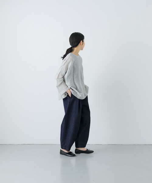 かぐれ(カグレ)の「シアーリネンワイドプルオーバー(シャツ/ブラウス・レディース・ライトグレー/チャコールグレー/オフホワイト/ブラック・FREE)」の16枚目の写真