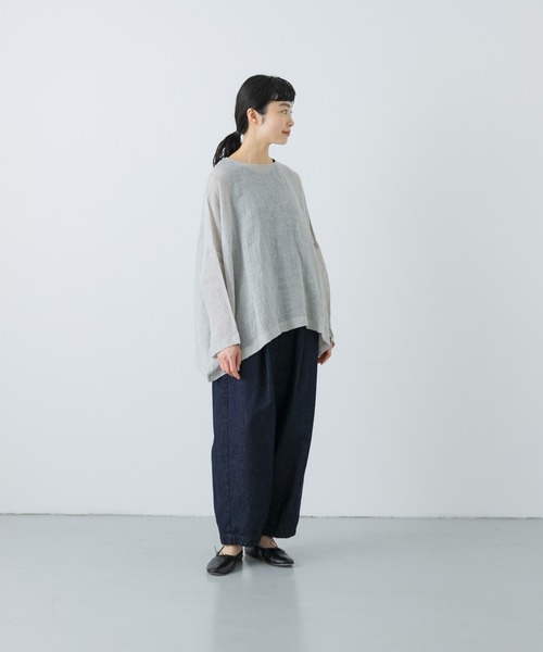 かぐれ(カグレ)の「シアーリネンワイドプルオーバー(シャツ/ブラウス・レディース・ライトグレー/チャコールグレー/オフホワイト/ブラック・FREE)」の17枚目の写真