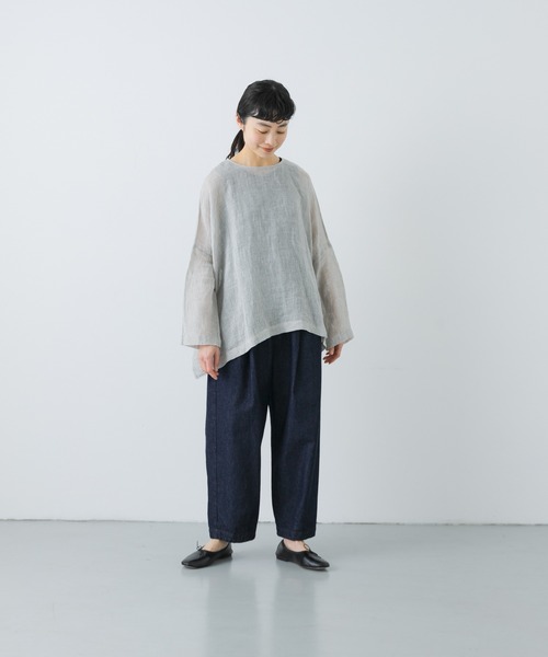 かぐれ(カグレ)の「シアーリネンワイドプルオーバー(シャツ/ブラウス・レディース・ライトグレー/チャコールグレー/オフホワイト/ブラック・FREE)」の18枚目の写真