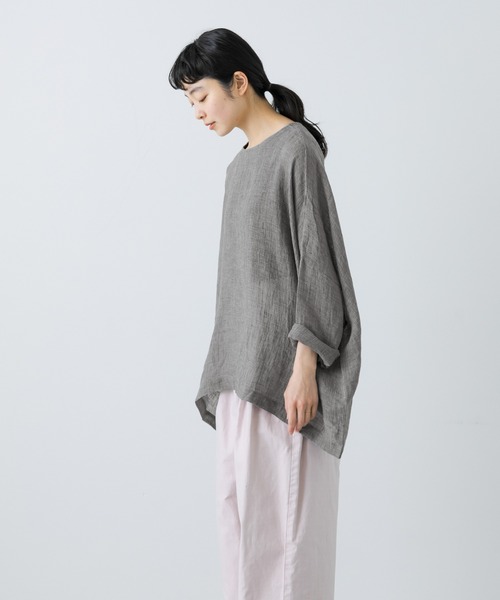 かぐれ(カグレ)の「シアーリネンワイドプルオーバー(シャツ/ブラウス・レディース・ライトグレー/チャコールグレー/オフホワイト/ブラック・FREE)」の21枚目の写真