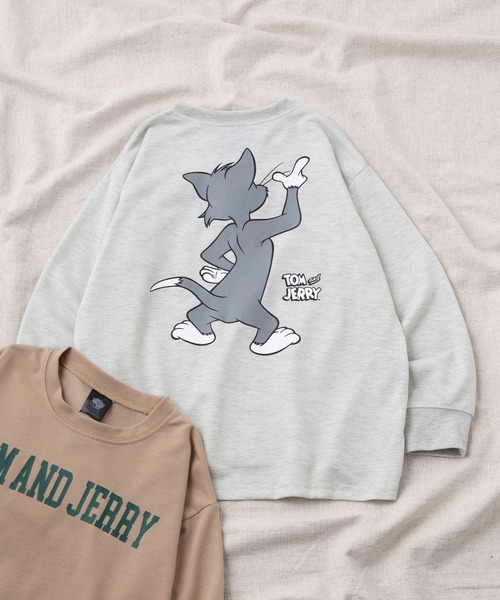 Tom＆Jerry（トムアンドジェリー）の「【 TOM&JERRY / トムとジェリー 】ビッグシルエット バックプリント マルチデザイン ミニ裏毛 クルーネックスウェット トレーナー 長袖 キッズ（スウェット・キッズ・ブラック/グレー系2/ベージュ系3/ネイビー系2/杢グレー/ダークグリーン/ベージュ系1/オートミール/チャコール/ベージュ/ネイビー/ダークグリーン系1/ベージュ系2/ネイビー系1/ブラック系1/グレー系1・110/120/130/140/150/160）」の10枚目の写真
