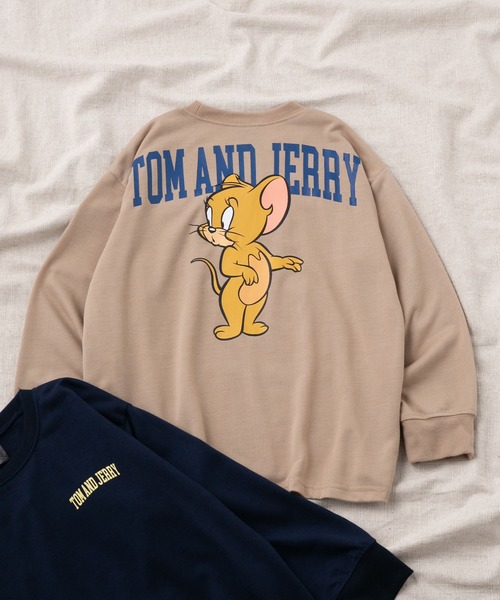 Tom＆Jerry（トムアンドジェリー）の「【 TOM&JERRY / トムとジェリー 】ビッグシルエット バックプリント マルチデザイン ミニ裏毛 クルーネックスウェット トレーナー 長袖 キッズ（スウェット・キッズ・ブラック/グレー系2/ベージュ系3/ネイビー系2/杢グレー/ダークグリーン/ベージュ系1/オートミール/チャコール/ベージュ/ネイビー/ダークグリーン系1/ベージュ系2/ネイビー系1/ブラック系1/グレー系1・110/120/130/140/150/160）」の12枚目の写真