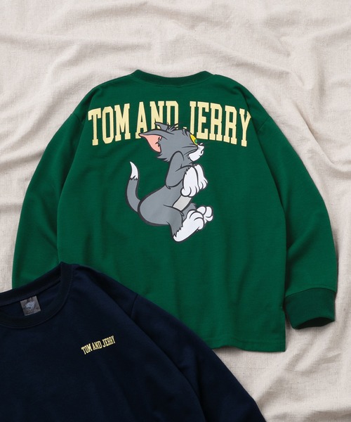 Tom＆Jerry（トムアンドジェリー）の「【 TOM&JERRY / トムとジェリー 】ビッグシルエット バックプリント マルチデザイン ミニ裏毛 クルーネックスウェット トレーナー 長袖 キッズ（スウェット・キッズ・ブラック/グレー系2/ベージュ系3/ネイビー系2/杢グレー/ダークグリーン/ベージュ系1/オートミール/チャコール/ベージュ/ネイビー/ダークグリーン系1/ベージュ系2/ネイビー系1/ブラック系1/グレー系1・110/120/130/140/150/160）」の13枚目の写真