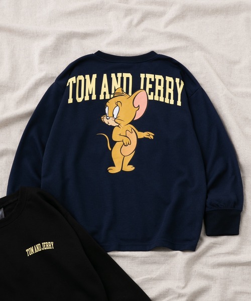 Tom＆Jerry（トムアンドジェリー）の「【 TOM&JERRY / トムとジェリー 】ビッグシルエット バックプリント マルチデザイン ミニ裏毛 クルーネックスウェット トレーナー 長袖 キッズ（スウェット・キッズ・ブラック/グレー系2/ベージュ系3/ネイビー系2/杢グレー/ダークグリーン/ベージュ系1/オートミール/チャコール/ベージュ/ネイビー/ダークグリーン系1/ベージュ系2/ネイビー系1/ブラック系1/グレー系1・110/120/130/140/150/160）」の15枚目の写真