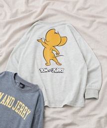 Tom＆Jerry（トムアンドジェリー）の「【 TOM&JERRY / トムとジェリー 】ビッグシルエット バックプリント マルチデザイン ミニ裏毛 クルーネックスウェット トレーナー 長袖 キッズ（スウェット・キッズ）」