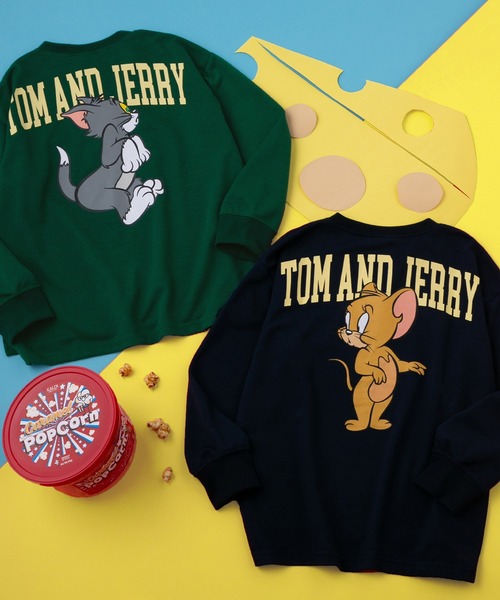 Tom＆Jerry（トムアンドジェリー）の「【 TOM&JERRY / トムとジェリー 】ビッグシルエット バックプリント マルチデザイン ミニ裏毛 クルーネックスウェット トレーナー 長袖 キッズ（スウェット・キッズ・ブラック/グレー系2/ベージュ系3/ネイビー系2/杢グレー/ダークグリーン/ベージュ系1/オートミール/チャコール/ベージュ/ネイビー/ダークグリーン系1/ベージュ系2/ネイビー系1/ブラック系1/グレー系1・110/120/130/140/150/160）」の18枚目の写真