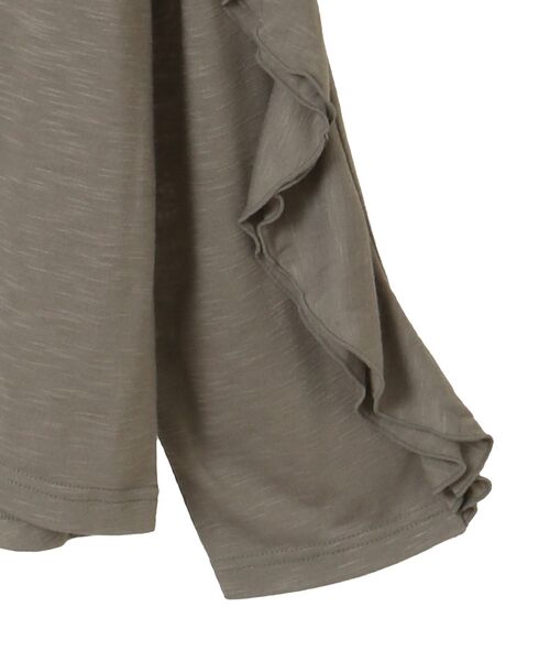 Sugar spoon(シュガースプーン)の「・SUGAR SPOON ラッフルスリーブロンTEE(Tシャツ/カットソー・レディース・ブラック/グレイッシュベージュ/ピンクベージュ/オフホワイト/ライトグレー・FREE)」の12枚目の写真