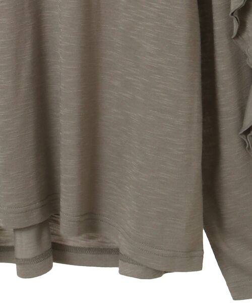 Sugar spoon(シュガースプーン)の「・SUGAR SPOON ラッフルスリーブロンTEE(Tシャツ/カットソー・レディース・ブラック/グレイッシュベージュ/ピンクベージュ/オフホワイト/ライトグレー・FREE)」の13枚目の写真