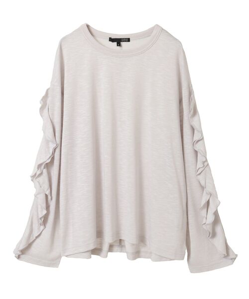 Sugar spoon(シュガースプーン)の「・SUGAR SPOON ラッフルスリーブロンTEE(Tシャツ/カットソー・レディース・ブラック/グレイッシュベージュ/ピンクベージュ/オフホワイト/ライトグレー・FREE)」の17枚目の写真