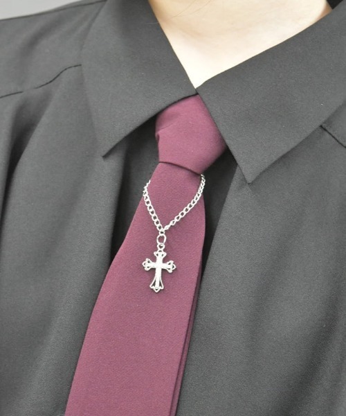 axes femme POETIQUE（アクシーズファムポエティック）の「タイ付ラッフルフリル半袖ブラウス（シャツ/ブラウス・レディース・ホワイト/グレー/ブラック・MEDIUM）」の11枚目の写真