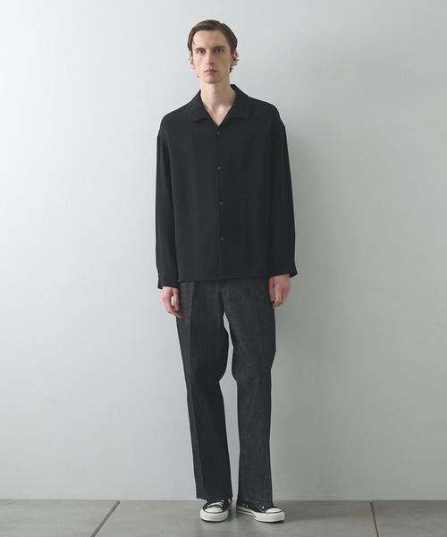 STUDIOUS(ステュディオス)の「ESSENTIAL RELAX SHIRTS L/S(シャツ/ブラウス・メンズ・ダークグレー/ブラック・1/2)」の8枚目の写真